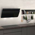 D95IHM1S0B Neff cooker hood angled black glass 1