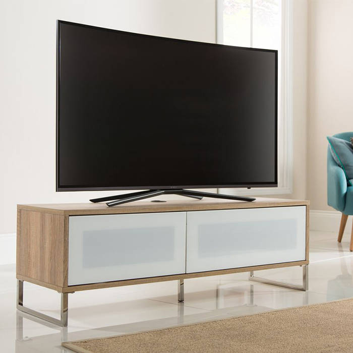 ADHE 1200 Light Oak Helium Alphason TV stand