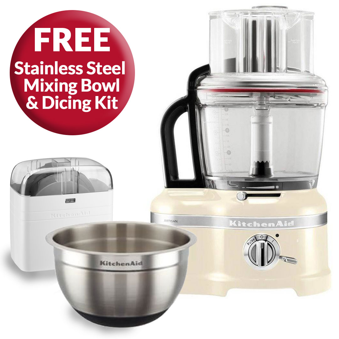 KitchenAid 3.1L Food Processor in Almond Cream with FREE Gift