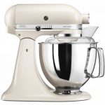 KitchenAid artisan stand mixer in cafe latte