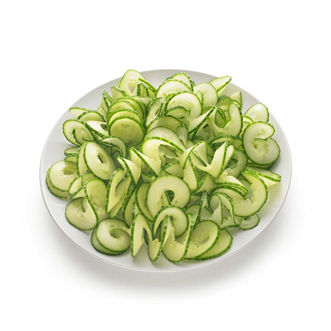 Kitchenaid spiraliser attachment - spiralised cucumber