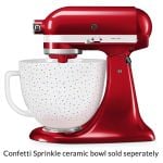 empire red stand mixer with ceramic confetti sprinkle bowl