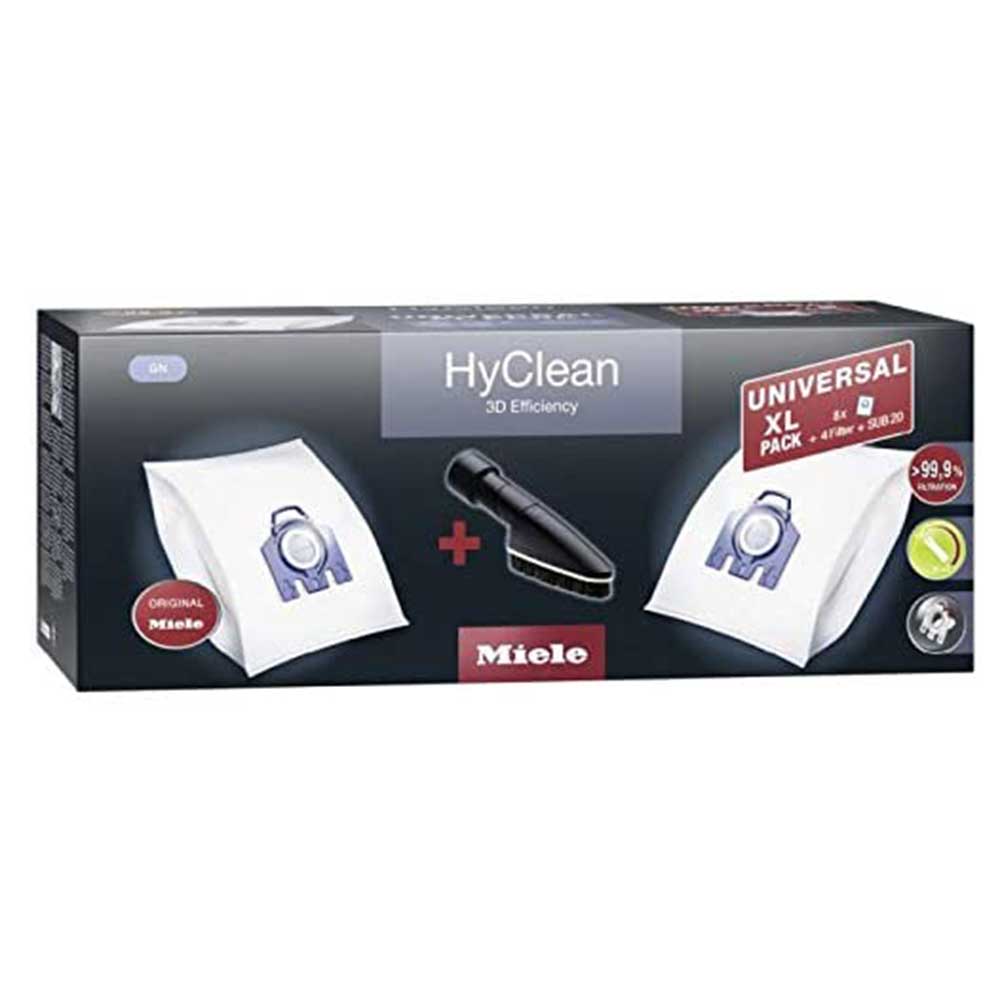 Miele Vacuum Cleaner GN HyClean 3D Efficiency Dust Bag & Filter Pack - Pack  of 8 Bags