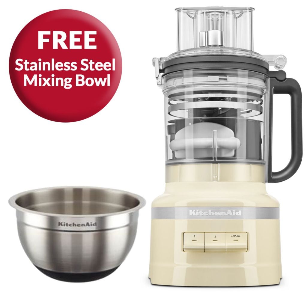 KitchenAid 3.1L Food Processor in Almond Cream with FREE Gift