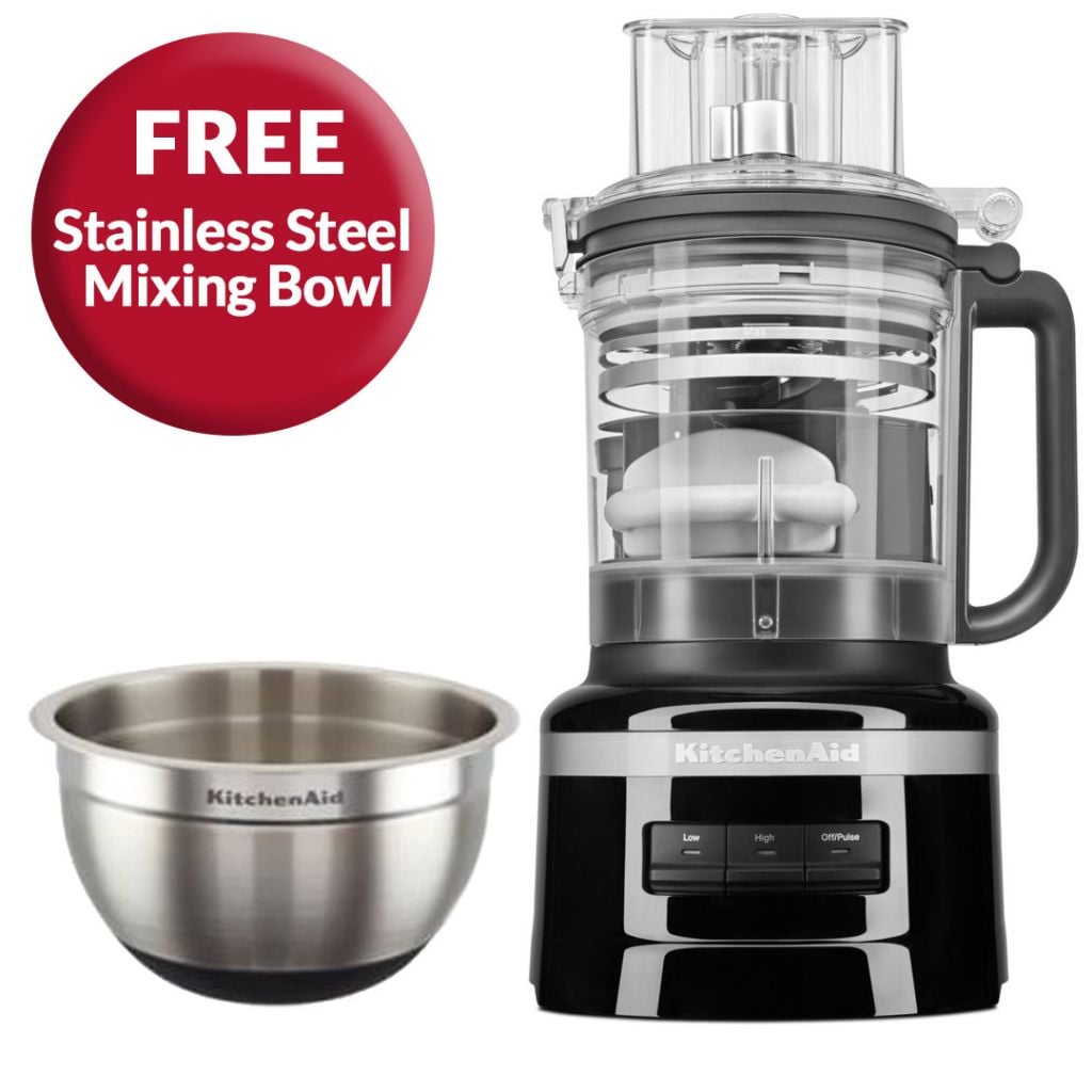 KitchenAid 3.1L Food Processor in Onyx Black with FREE Gift