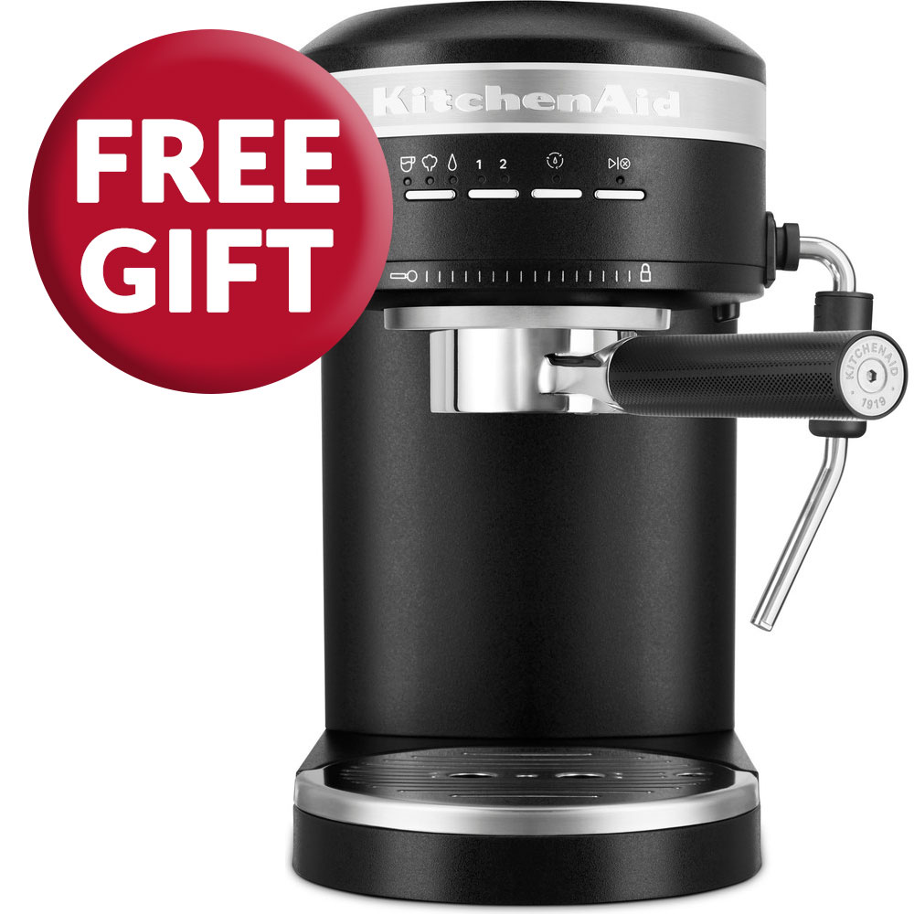 KitchenAid Artisan Semi Automatic Espresso Machine Cast Iron Black