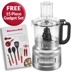 KitchenAid contour silver 1.7 food processor with free gift