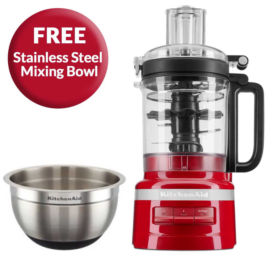 KitchenAid 2.1L Food Processor in Empire Red with FREE Gift