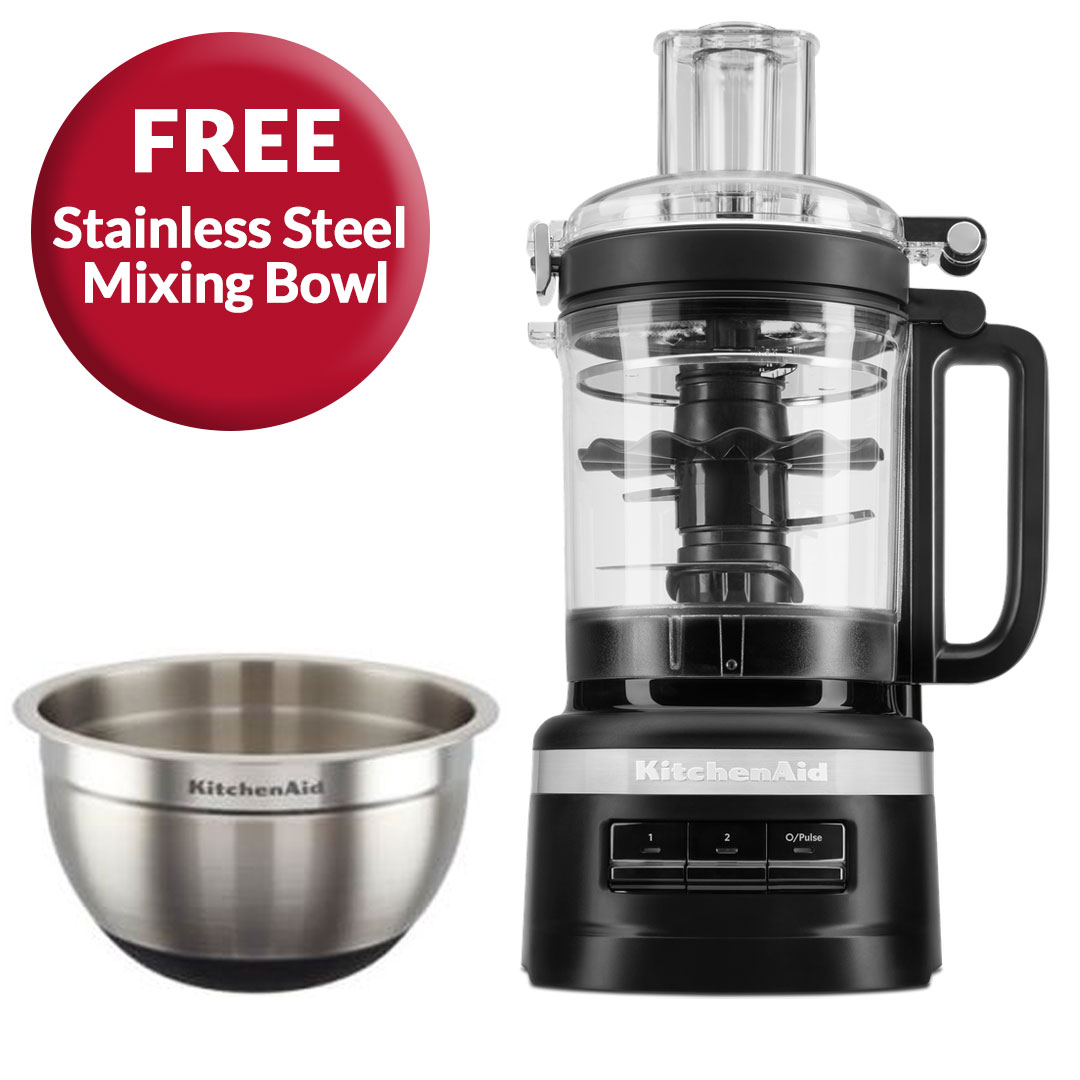 KitchenAid 2.1L Food Processor in Matte Black with FREE Gift