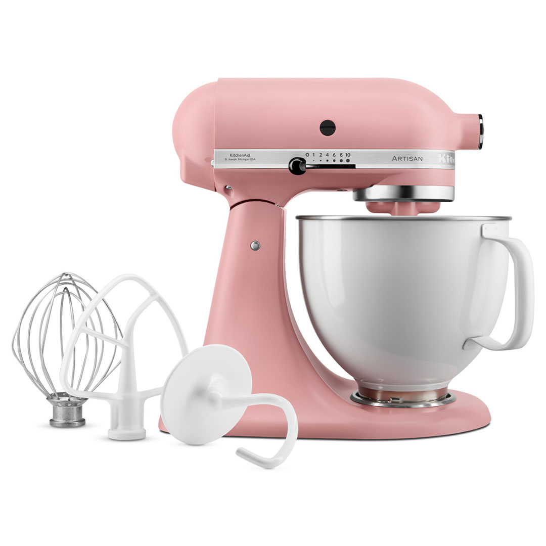 KitchenAid dried rose stand mixer with white bowl - limited edition