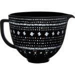 kitchenAid black tapestry ceramic bowl