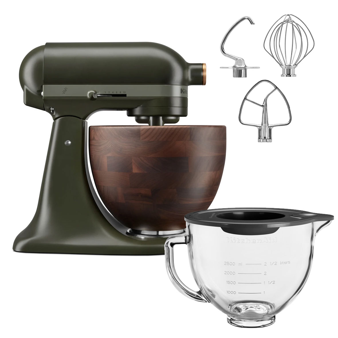 KitchenAid Evergreen stand mixer with free bowl