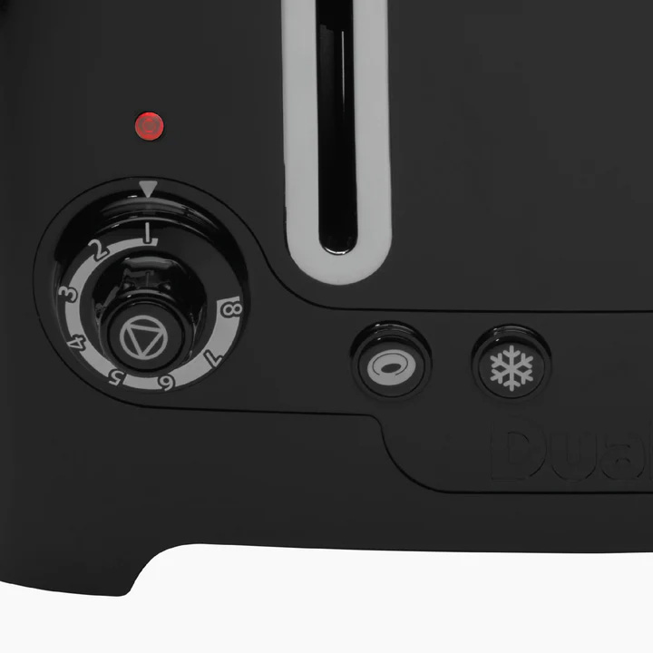 Tostapane Dualit Lite 4 Fette 1100W - Nero, Fessure Larghe 36mm Per Bagel E Panini, Cassetto Briciole - Elettrodomestico Design, Fatto In Inghilterra