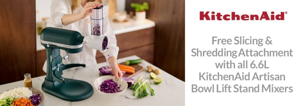 Free attachemnt with all KitchenAid 6.6l bowl lift stand mixers