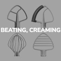 Speed 6 for beating and creaming