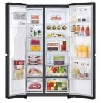 LG GSLE81PBD 50/50 Total No Frost American Fridge Freezer - Black