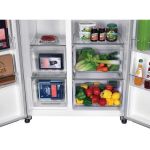 Hoover HHSBSO-6174XK-1 91cm 60/40 Frost Free American Fridge Freezer - Stainless Steel