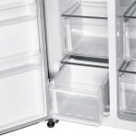 Hoover HHSBSO-6174XK-1 91cm 60/40 Frost Free American Fridge Freezer - Stainless Steel