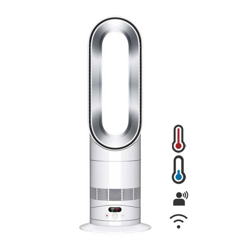 Dyson 330HF1 Hot+Cool Remote Link Pre-heat heater and Cooling Fan - White/Nickel