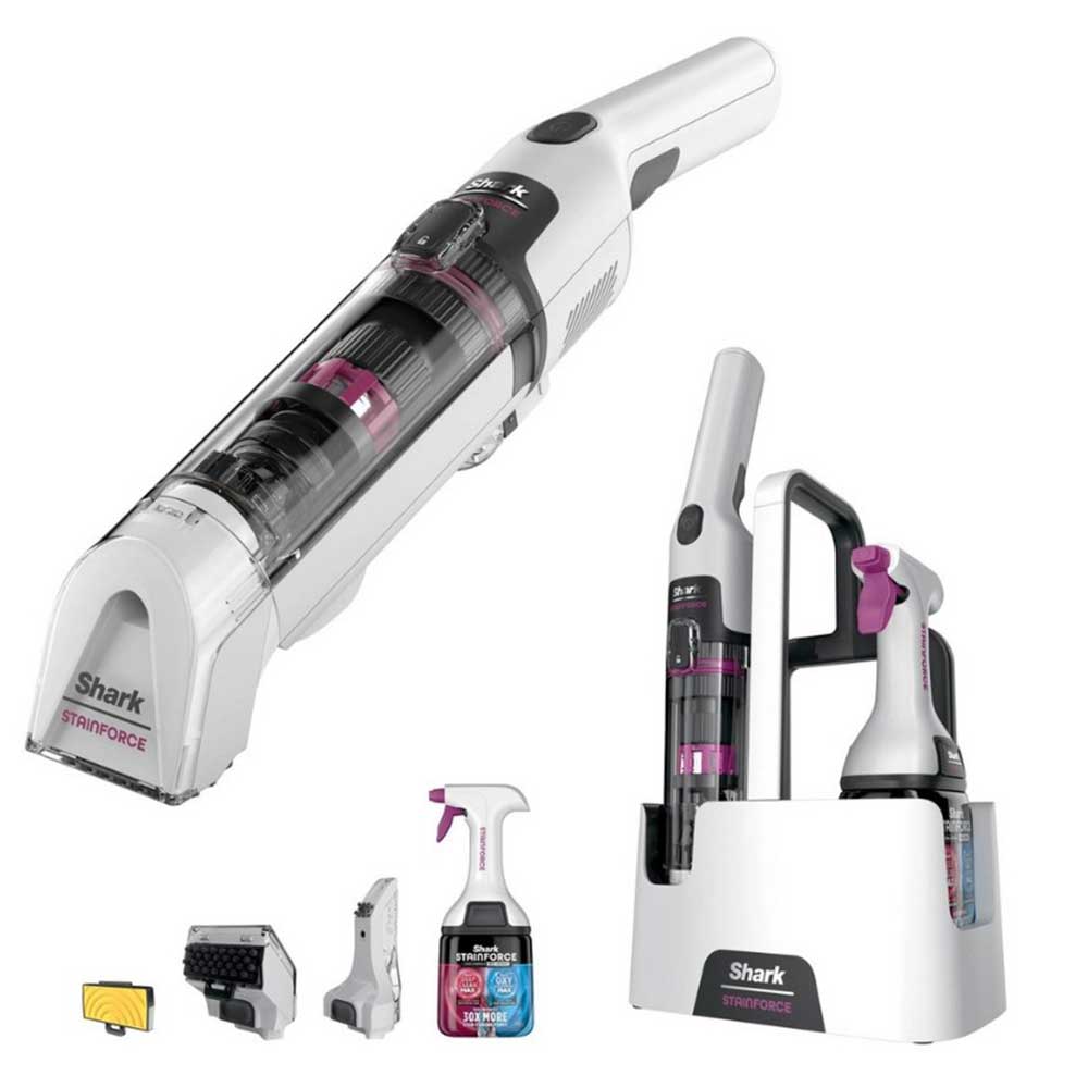 Shark HX100UKT StainForce Cordless Stain-Destroying Spot Cleaner - White