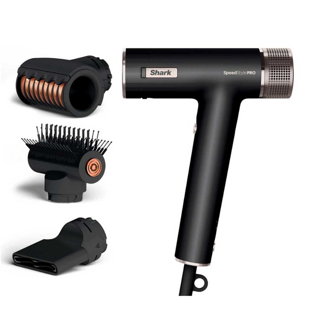 Shark HD731UK SpeedStyle Pro 3-in-1 High Velocity Hair Dryer System - Black