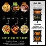 Tower T17190 Vortx 11 Litre Dual Layer Air Fryer - Black with Chrome Trim