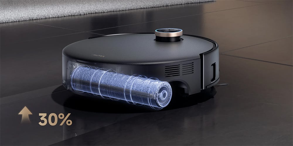 robot vacuum Fluffing Roller boosts cleaning efficiency by 30%