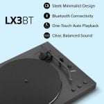 Sony PSLX3BT.CEK Wireless Bluetooth Turntable with Auto Playback - Dark Grey