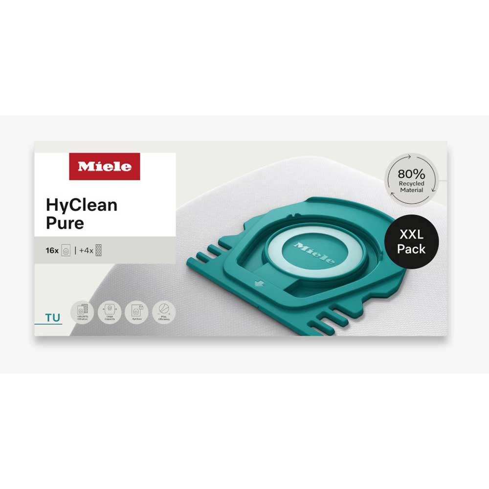 Miele TU XXL HyClean Pure Vacuum Cleaner Bags - Pack of 16