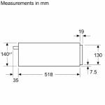 Neff N29HA11Y1B N70 Built-In Warming Drawer Flex Design - Black