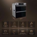 Hisense BUD714221CX Built Under Electric Double Oven - Black and Stainless Steel