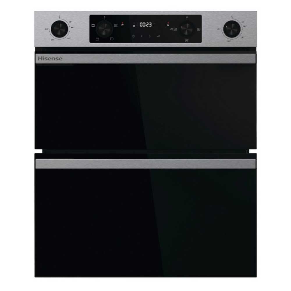 Hisense BUD714221CX Built Under Electric Double Oven - Black and Stainless Steel