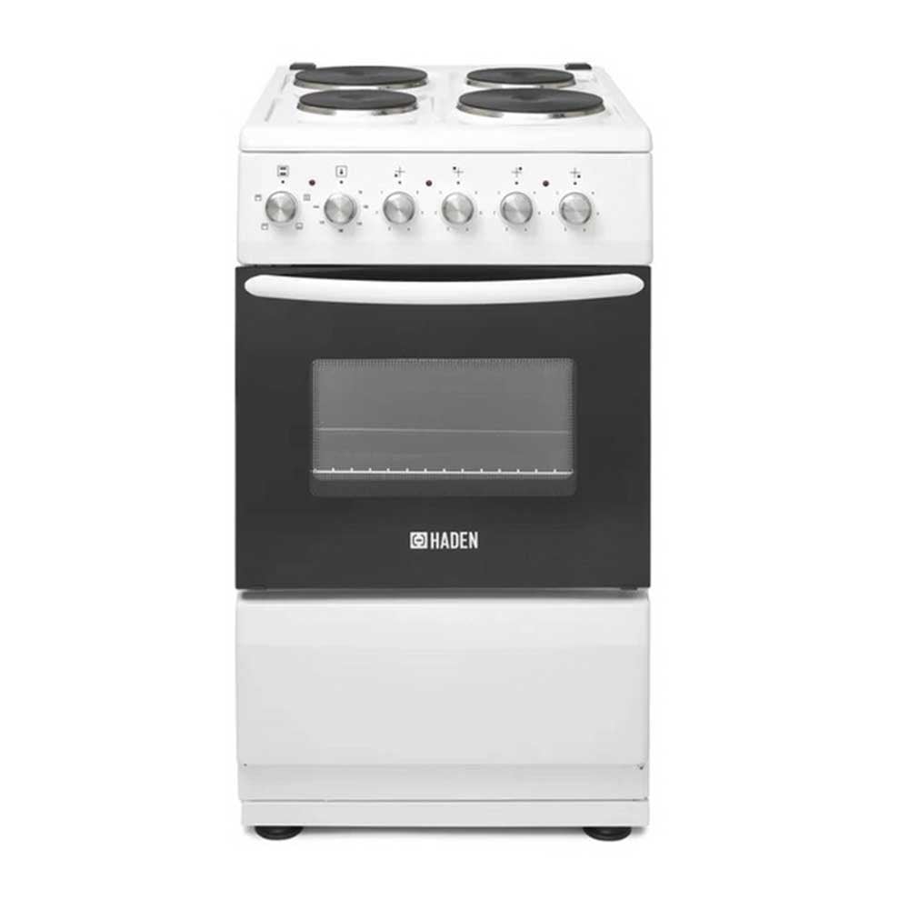 Haden HES051W 50cm Single Electric Oven with Sealed Plate Hob - White