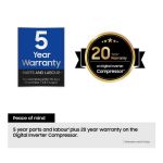 Samsung RS90F64EEFEU 91.2 60/40 Total No Frost American Fridge Freezer - Inox