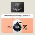 LG F4X7013TBB Load 13kg Spin 1400 Washing Machine - Black