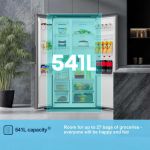 Fridgemaster MS91558DES 91.1cm 60/40 Total No Frost American Fridge Freezer - Silver