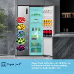 Fridgemaster MS91558DES 91.1cm 60/40 Total No Frost American Fridge Freezer - Silver