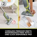 Shark VM200UK VacMop Cordless 2-in-1 Vacuum Mop with Targeted Spray - 9min 30sec Run Time - Charcoal Grey