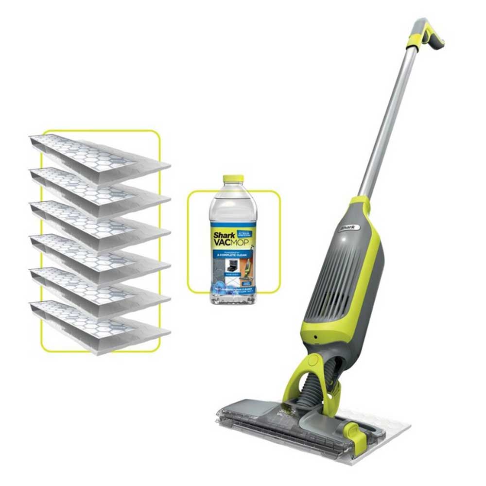 Shark VM200UK VacMop Cordless 2-in-1 Vacuum Mop with Targeted Spray - 9min 30sec Run Time - Charcoal Grey