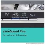 Siemens SN95EX12CG Fully Integrated Dishwasher - 14 Place Settings - Black