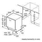 Siemens SN95EX12CG Fully Integrated Dishwasher - 14 Place Settings - Black