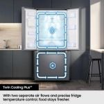 Samsung RF24BB620ES9EU 90.8cm Total No Frost American Fridge Freezer - Refined Inox