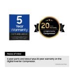 Samsung RF24BB620ES9EU 90.8cm Total No Frost American Fridge Freezer - Refined Inox