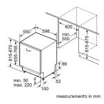 Bosch SMH4HVX14G Series 4 Integrated Dishwasher - 14 Place Settings