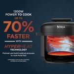 Ninja PC201UK HyperHeat 9-in-1 Pressure and Rice Cooker - Grey/Black