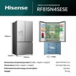 Hisense RF815N4SESE Total No Frost Plumbed American Fridge Freezer - Silver