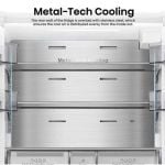 Hisense RF815N4SESE Total No Frost Plumbed American Fridge Freezer - Silver