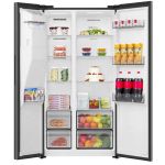 Hisense RS5P528STBE PureFlat Total No Frost American Side by Side Fridge Freezer - Black