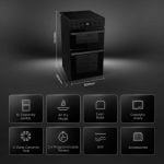 Hisense HDCEC5C10B 50cm Double Oven Electric Cooker with Caeramic Hob - Black