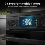 Hisense HDCEC5C10B 50cm Double Oven Electric Cooker with Caeramic Hob - Black